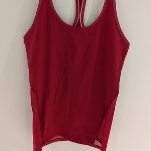 Lululemon Berry Red Tank (Mesh) Top